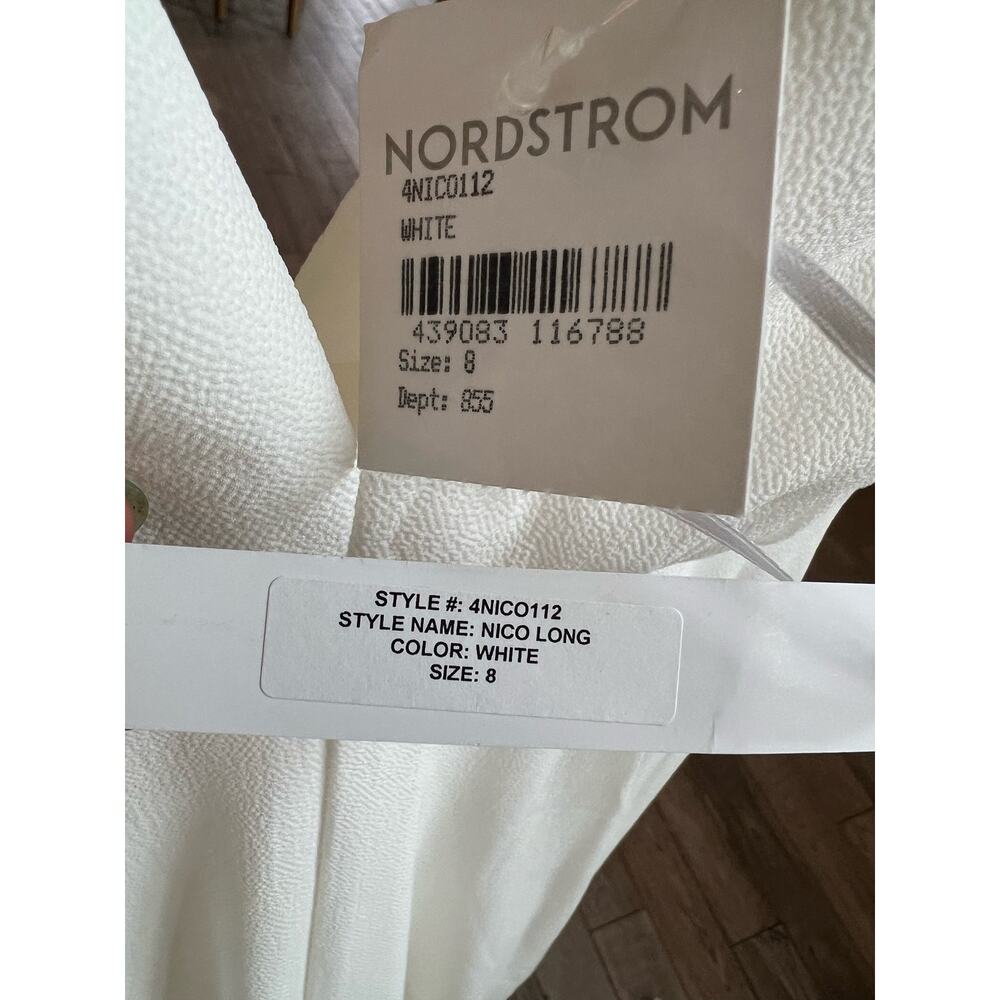 JOANNA AUGUST White NICO Plunging V-Neck A-Line Goddess Bridal Gown Size 8 NWT! - Picture 8 of 13